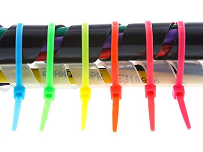 Secure 4 Inch Neon Green 18 lb Miniature Nylon Cable Tie - 100 Pack - color: Neon Green, size: 4 Inch