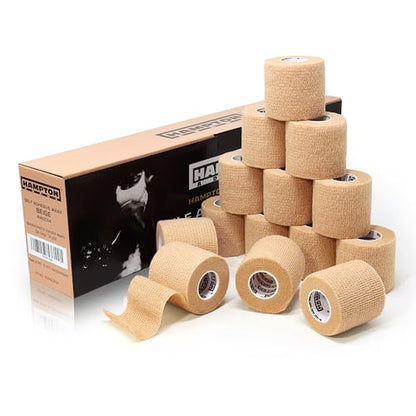Hampton Adams Self Adhesive Bandage Wrap, Pet Safe, Cohesive Hold - color: Beige