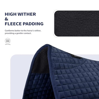Tackmore All-Purpose Square Quilted Western Saddle Pad, Horse Saddle Pad - color: Navy