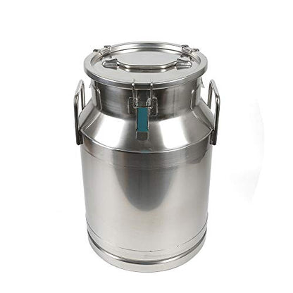 Stainless Steel Milk Can Wine Pail Bucket Jug Keg Oil Barrel Tea 10-60L Option (30L) - size: 30L