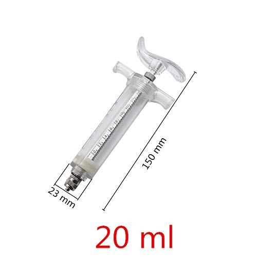20ML Young Bird Feeding Syringe Set with 6 Tubes and 2 Spoon | Feeding Tubes for Birds Parrot,Hand Young Bird Feeder,Curved Gavage Tubes,Stainless Steel Metal Feeding Spoon - size: 20ML