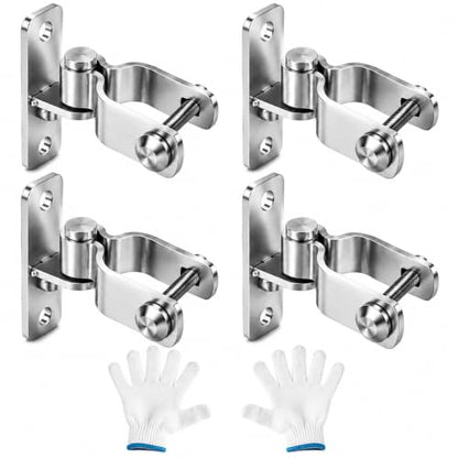 4 Pack 1-3/8" Wall Mount Gate Hinges for Chain Link Fence Gates, Heavy Duty Galvanized Steel Gate Hardware with 5/8 Inch Male Pin for Farm, Yard, Metal - size: 4 Pack