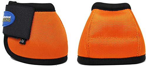Horse Large Ballistic Overreach No-Turn Bell Boots Orange 4109OR-L
