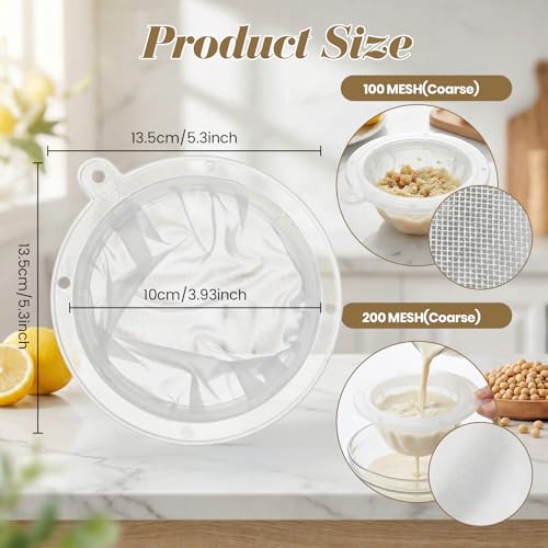 WMKGG 4PCS Food Filter Strainer, 5 Inch Nylon Plastic Strainer - size: Strainer