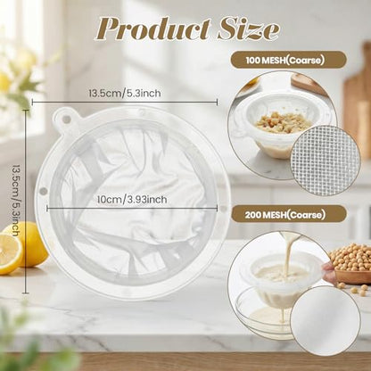 WMKGG 4PCS Food Filter Strainer, 5 Inch Nylon Plastic Strainer - size: Strainer