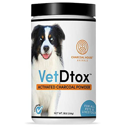 1qt Activated Charcoal Powder for All Kinds of Pets & Livestock, Dog, Cat, Chicken, Horses and More - for Diarrhea, Gas Relief, Liver Support