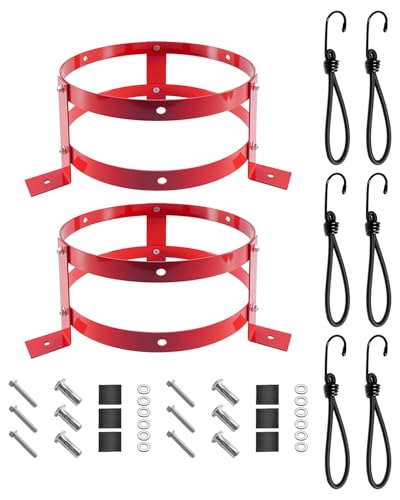 5 Gallon Bucket Holder, Aluminum Rack with Hooks for RV Truck UTV Trailer - style: 2 Pieces Cylindrical Bucket Rack