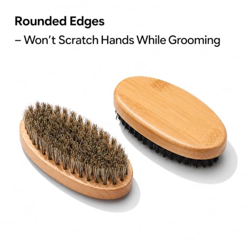 Goat Grooming Brushes, Soft Bristle and Firm Nylon Set, 2 Pack