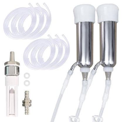 Milking Machine Accessory Cow Teat Cup, 6 Milk Hose and Bucket Lid Replacement Set