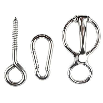 2PCS Magnetic Release Horse Tie Ring Safe Tack with Eye Bolt Quick Snap to Prevent Horses from Pulling Back Reduce Stress