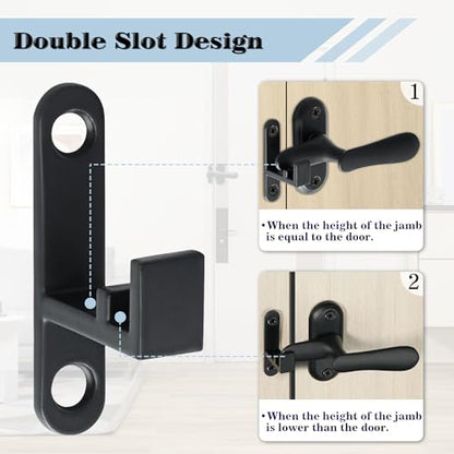 Alise Flip Latch Lock 360 Degree Swinging Gate Latches Door Lock,Black - color: Black, size: Large Size