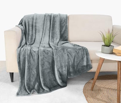 Utopia Bedding Soft Fleece Bed Blanket Throw Size Ash Grey (50x60 Inch) - color: Ash Grey, size: Throw (50x60 Inch)