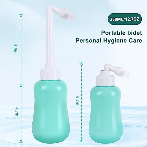 GOLDEN DEER Peri Bottle for Postpartum Care for Perineal Recovery and Cleansing After Birth 12.7 OZ Turquoise
