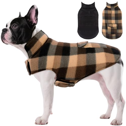 ASENKU Reversible Dog Winter Coat, Dog Jacket for Small Medium Large Dogs - color: Coffee, size: X-Small