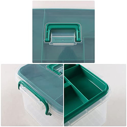 Clear Plastic First Aid Box Empty, Family Medicine Kit Storage Box