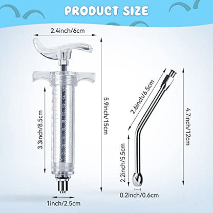 2 Pack Reusable Goat Drench Syringe, 20 mL Drench Gun for Goats - style: 20ml