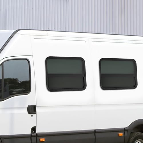 Vertical Sliding Black RV Window for Teardrop, Cargo, Horse Trailer, Marine Camper Window Replacement,30" Wide x 20" Tall, 2 Pack (30"x20") - size: 30"x20"