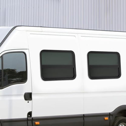 Vertical Sliding Black RV Window for Teardrop, Cargo, Horse Trailer, Marine Camper Window Replacement,30" Wide x 20" Tall, 2 Pack (30"x20") - size: 30"x20"