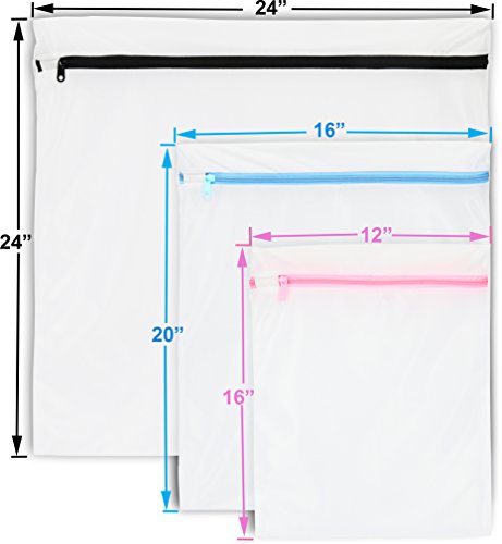 Simple Houseware Laundry Bra Lingerie Mesh Wash Bags (1X-L, 2L, 2M), 5 Pack - style: 1 XL / 2 L / 2 M