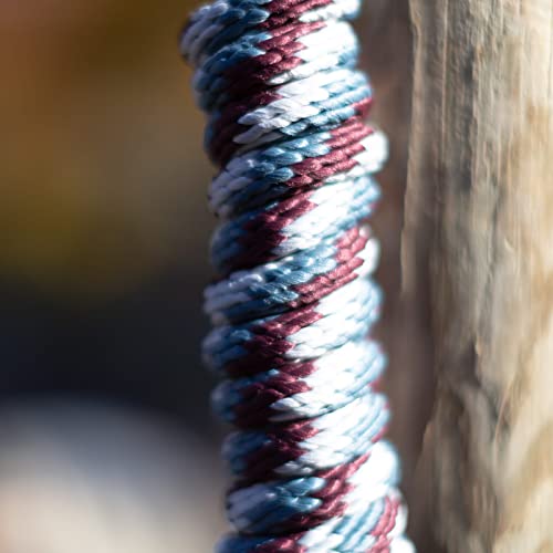 Equinavia Stella 8' Lead Rope with Snap Buckle - Wine Red/Mirage Blue/Silver Sconce Gray - One Size - color: Wine Red/Mirage Blue/Silver Sconce Gray
