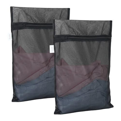 OTraki 2 Pack Durable Mesh Laundry Bags for Delicates 12x16 Inches | Breathable Washing Bags with Sturdy Zipper Reusable Lingerie Bags for Clothes Pants Underwear Bra Socks - size: 12 x 16 Inch