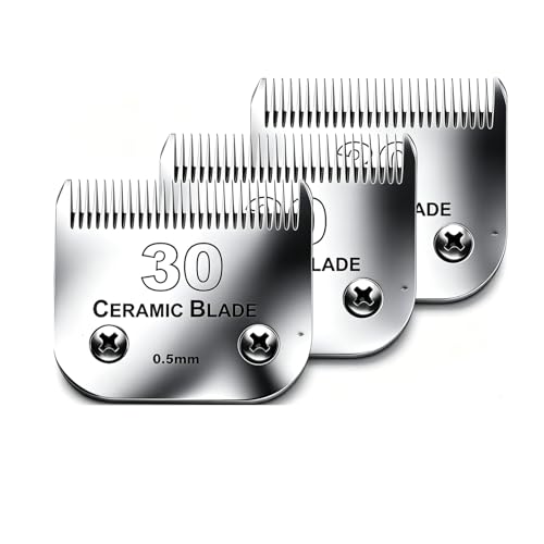 #30 Blade Dog Grooming Replacement Blades Compatible with Andis/Wahl/Oster - color: 3pcs #30