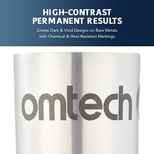 OMTech Laser Marking Spray, 2pcs 8oz, Black Marking for CO2 Laser on Metal - color: 8 OZ -- Black, size: 2 Pcs