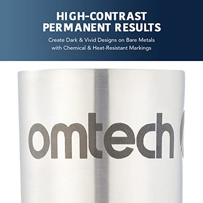 OMTech Laser Marking Spray, 4pcs 8oz, Black Marking for CO2 Laser on Metal - color: 8 OZ -- Black, size: 4 Pcs