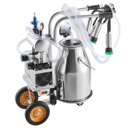 VEVOR Electric Cow Milking Machine, 25 L, 304 Stainless Steel Bucket - size: 25L