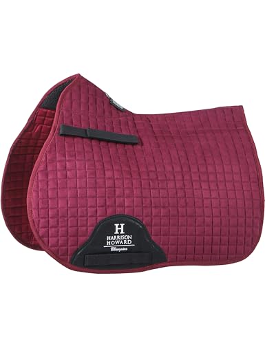 Harrison Howard All-Purpose Saddle Pad for Horses, GP Saddle Pad - color: Burgundy