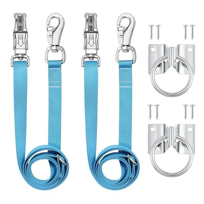 Cross Ties for Horse, Heavy Duty Nylon Horse Trailer Tie - color: Blue