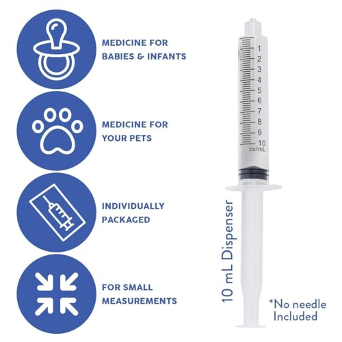 Care Touch Disposable Syringes Without Needle, Luer Lock, 10ml 100 Count