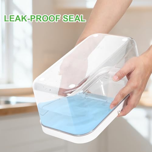 12 Lbs Rice Flour Sugar Storage Containers Dry Food Holder with Flip-up Lid | Airtight 6.5 Qt Crystal-Clear BPA Free Plastic Pet Dog Food Storage Container Bin for Kitchen Pantry Organization