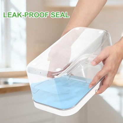 12 Lbs Rice Flour Sugar Storage Containers Dry Food Holder with Flip-up Lid | Airtight 6.5 Qt Crystal-Clear BPA Free Plastic Pet Dog Food Storage Container Bin for Kitchen Pantry Organization