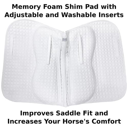 Derby Originals Extra Comfort All Purpose English Saddle Pad with Removable Memory Foam - color: Blue