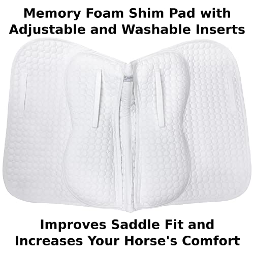 Derby Originals Extra Comfort All Purpose English Saddle Pad with Removable Memory Foam - color: Black