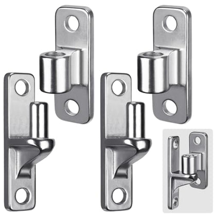 Insaga 304 Stainless Steel Gate Hinges 2 Pack, Heavy Duty Wall Mount Hinges with 5/8" Pin, One-Piece Casting Farm & Chain Link Fence Gate Hardware - color: Silver-SS-2Pack
