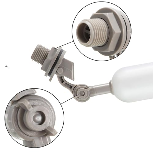 Blulu 3 Pack Float Valve 1/2 Inch Automatic Fill Float Valve, Gray - color: Gray