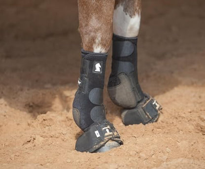 Classic Equine Legacy2 Support Boots, Front (Black, X-Large) - color: Black, size: X-Large