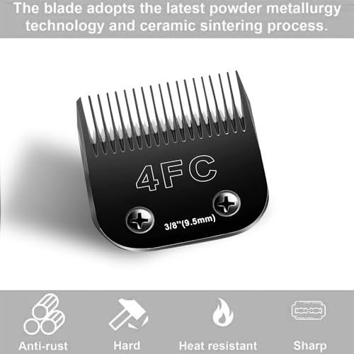 2PCS Dog Grooming Replacement 4FC Blades Compatible with Andis/Oster A5 - color: 1PC 3-3/4FC: 1/2" (13 mm)