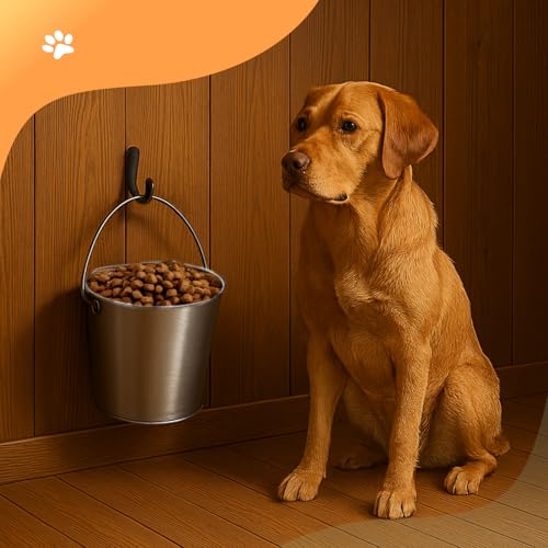 ADVANCE PET PRODUCTS 9 Quart Heavy Duty Stainless Steel Flat Side Bucket | Durable Food & Water Pail for Dogs, Cats, Kennels, Cages and Critter Crates | Multi-Purpose Bucket - size: 9 Quart - Not Hooked