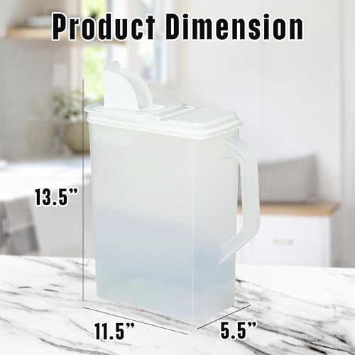 Buddeez Bulk Food Storage Container 8 Quart All Purpose Clear (White Lid)