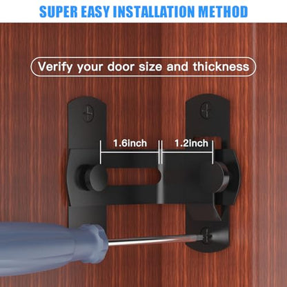 L'aimefois 90 Degree Flip Barn Door Lock, Protect Privacy - color: 1 black