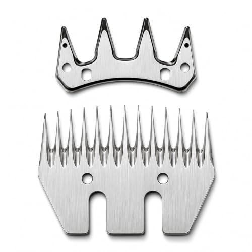 13 Tooth Pet & Livestock Shearing Replacement Blades for Thick Coat Animals | Fit for Oster, Lister, Heiniger Sheep Clippers, Detachable Animal Trimmer Shears for Grooming Goats, Lambs, Llamas, Alpacas