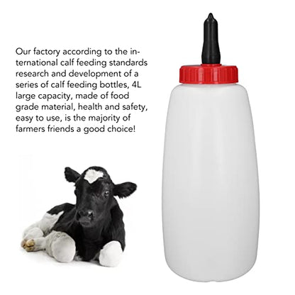 4L Calf Nursing Feeding Bottle, Calf Bottle with Nipple Handle Milk Pot Calves Nursing Milk Feeding Bottle with Handle Livestock Supplies