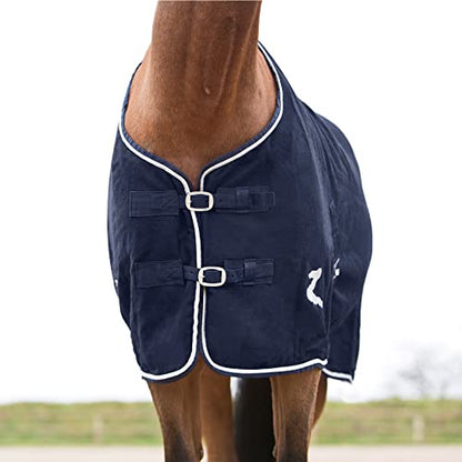 HORZE Millau Wool Blanket - Dark Blue - 78 in - size: 78 in