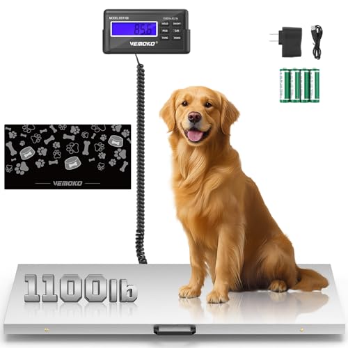 Precision Livestock Scale,1100lb×0.2lb Large Dog Scale (40.5"×20.6") - size: 40.5"×20.5"