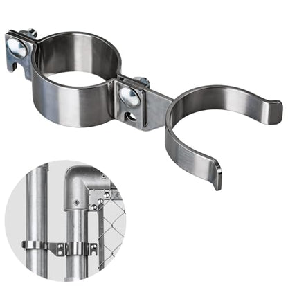 Heavy Duty Stainless Steel 2-3/8" x 2-3/8" Chain Link Fence Gate Fork Latch with Hole for Padlock（Fit 2 3/8" Gate Frame） 1Pack - size: 2-3/8''x2-3/8''-1P