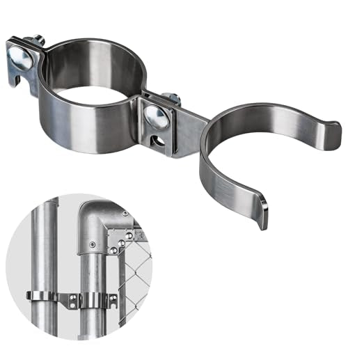 Heavy Duty Stainless Steel 2-3/8" x 2-3/8" Chain Link Fence Gate Fork Latch with Hole for Padlock（Fit 2 3/8" Gate Frame） 1Pack - size: 2-3/8''x2-3/8''-1P