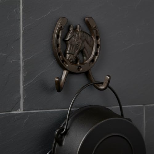 Comfy Hour 5 Inch Horse Hooks for Wall, Horseshoe Key Holder